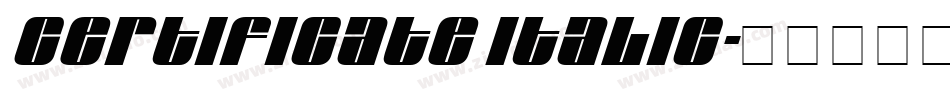Certificate Italic字体转换